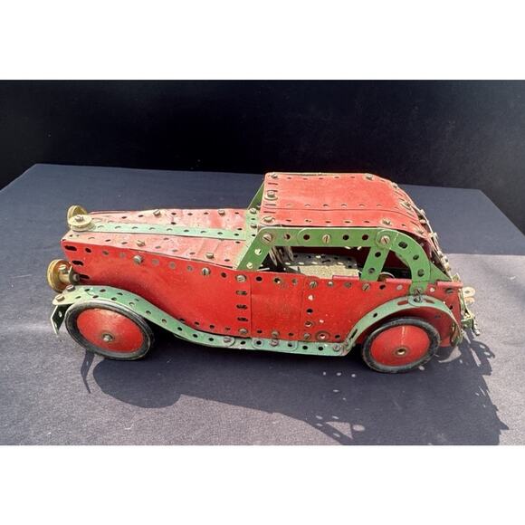 Rare Vintage Meccano scratch Car Scratch built With Key WORKS! - Picture 3 of 14